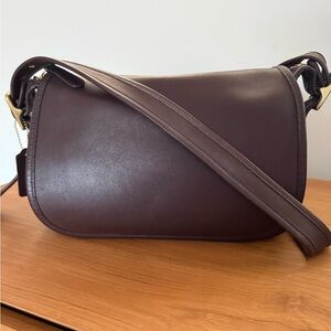 Vintage 1993 Coach Legacy Saddle Bag – Mahogany – Made in USA